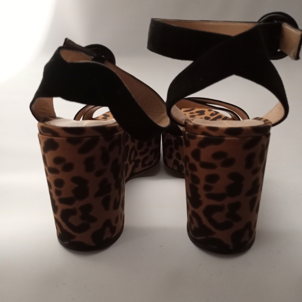 GIANVITO ROSSI Leopard Print Sandals, size 38 - Picture 7 of 9